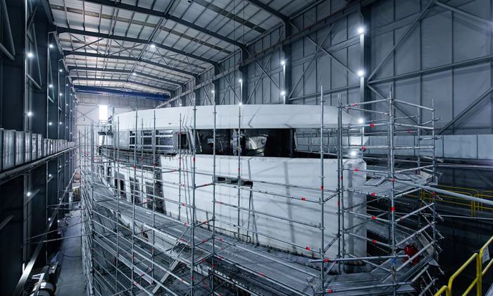 Xplorer 6002 under construction - official Damen Yachting image
